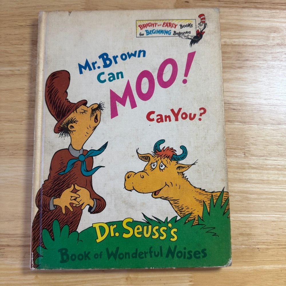 Dr Seuss Mr Brown‎ Can Moo Can You Bright Early Book 1970 Vintage Childrens